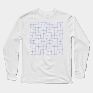 Minimal Abstract Squiggle Grid - Pastel Lilac Purple Long Sleeve T-Shirt